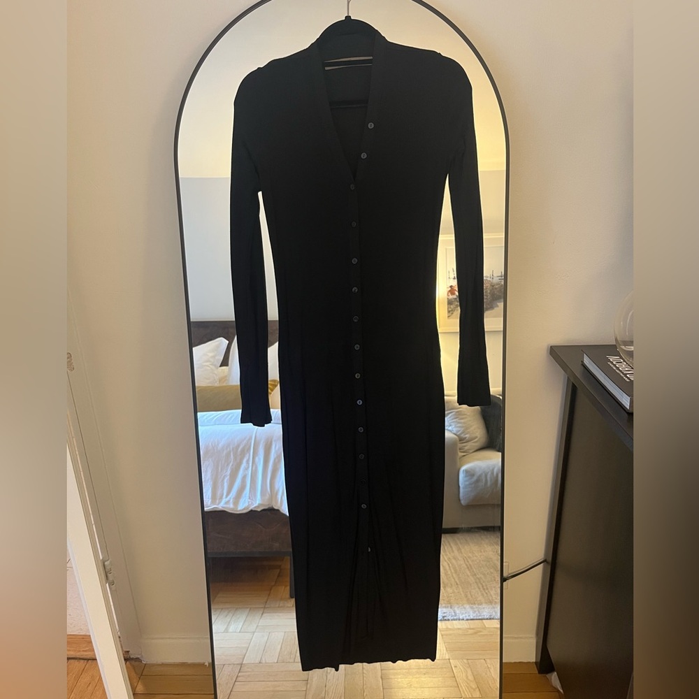 Enza Costa Black sweater dress